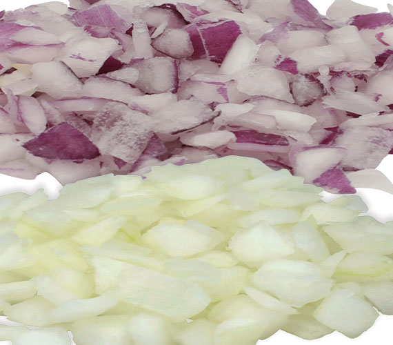 Diced Yellow and Red Onions