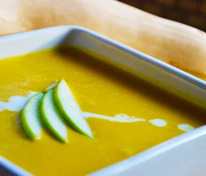 Roasted Butternut Squash Soup With Green Apple